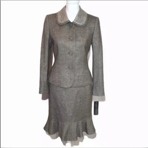 Albert Nipon Tweed Silk Wool Blend Skirt Size 4